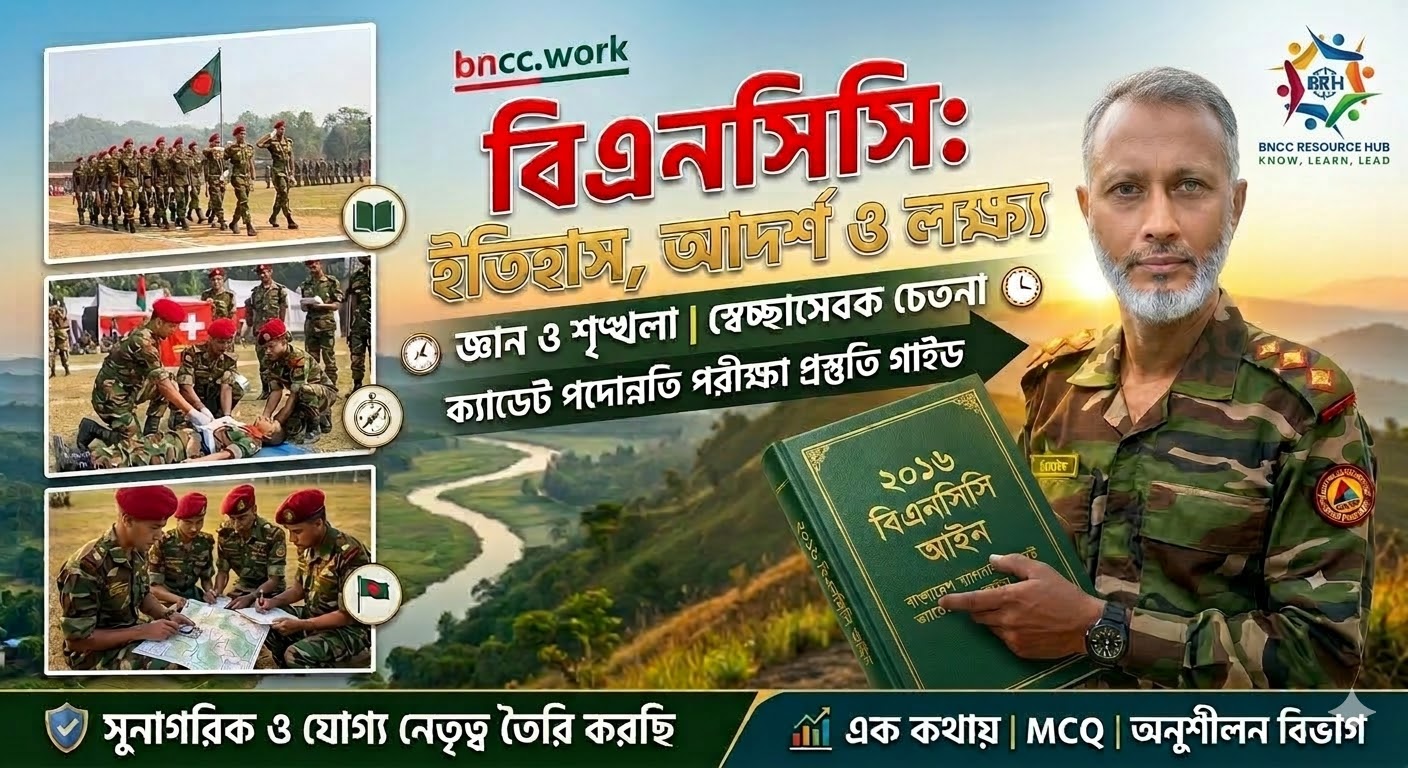 বাংলাদেশ জাতীয় ক্যাডেট কোর (বিএনসিসি): ইতিহাস, আদর্শ ও লক্ষ্য